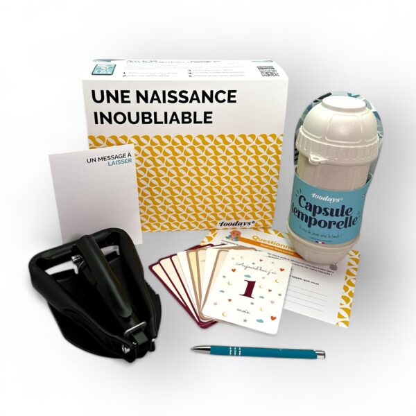 Kit capsule temporelle spécial naissance - Une naissance inoubliable toodays.me